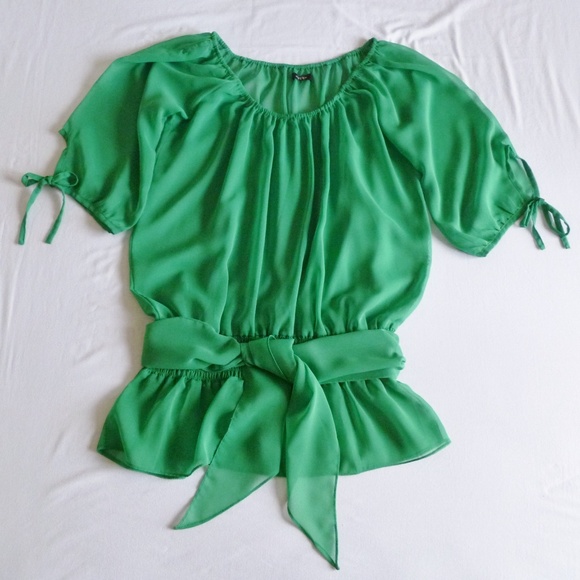 LIKE NEW Summer sheer chiffon blouse tunic - Picture 1 of 3
